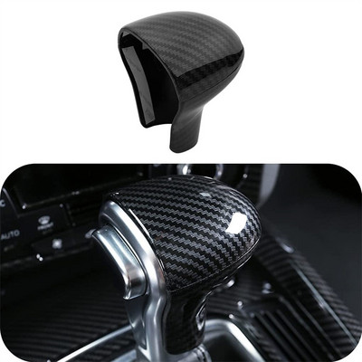 Model din fibră de carbon Buton schimbător de viteze mâner Trim capac autocolant potrivit pentru Audi A3 S3 2014 2015 2016 2017 2018