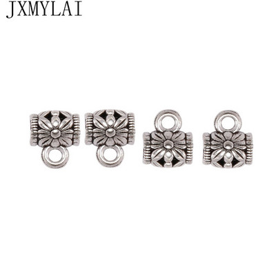 30PCS Connector Charms Bail Beads Античен сребърен цвят Bail Beads Charms Направи си сам Bail Beads Connector Находки за бижута