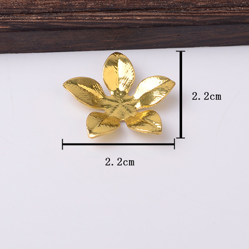 10 db 22x22 mm-es fémötvözet virággyöngysapkák barkácsolás kiegészítők KC arany/ezüstözött virágtálca ékszerkészítéshez