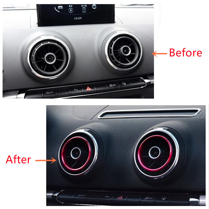 Presvlaka unutarnjeg prstena središnje konzole za zrak automobila Poklopac unutrašnjeg prstena za Audi A3 8V S3 2014-2019 Sportback Sedan Dodaci za unutrašnjost automobila