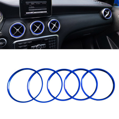 5db/szett Klíma szellőző kivezető gyűrű díszítő dekor Mercedes Benz AB GLA CLA osztály W176 W246 C117 X156 AMG