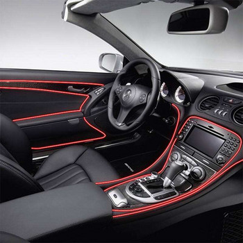 Εύκαμπτες λωρίδες Universal Car Molding Decoration 5M/1M Εσωτερικό Auto Mouldings Κάλυμμα αυτοκινήτου Περικοπή ταμπλό πόρτας Edgein Car-styling