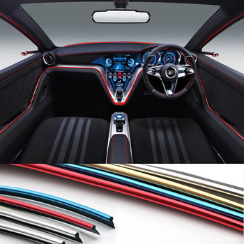 Εύκαμπτες λωρίδες Universal Car Molding Decoration 5M/1M Εσωτερικό Auto Mouldings Κάλυμμα αυτοκινήτου Περικοπή ταμπλό πόρτας Edgein Car-styling