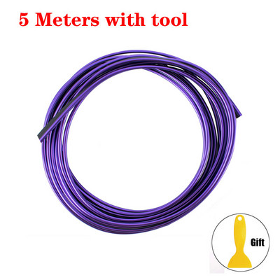 Universalus automobilio liejinių dekoravimas lanksčios juostelės 5M/1M salono automobilių bagetai Automobilio dangčio apdaila Prietaisų skydelio durelių briauna, automobilio stilius