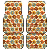 Flower Power autós padlószőnyegek, hippi autószőnyeg, autós kiegészítők nőknek, Stoner ajándékok, retro autós kiegészítők, autóbelső dekoráció