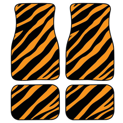 Zebra autós padlószőnyegek nyomtatott egyedi állatbőr autókiegészítők 4 db-os csomag