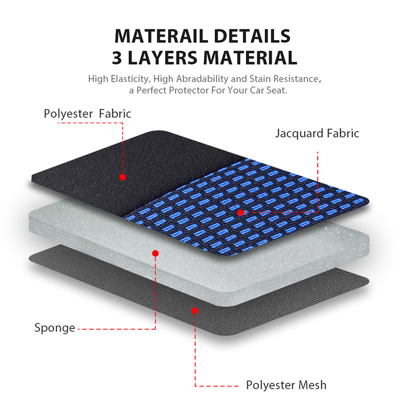 Autoyouth nyári póló design üléshuzat Jacquard szövet autósülés védelem univerzális a legtöbb autóhoz