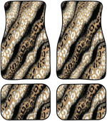 Autós padlószőnyegek Leopard Leopard Print Animal szőnyegpadlószőnyegek autókhoz, autó belső dekorációs kiegészítők csúszásgátló autóhoz F