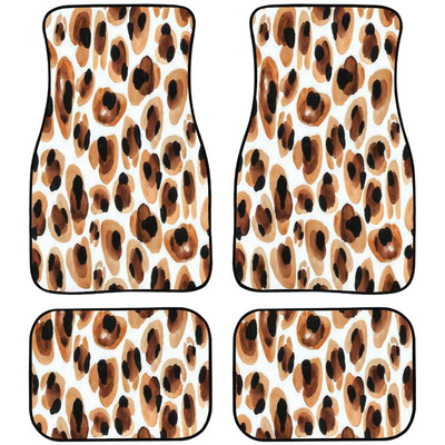 Autós padlószőnyegek Leopard Leopard Print Animal szőnyegpadlószőnyegek autókhoz, autó belső dekorációs kiegészítők csúszásgátló autóhoz F