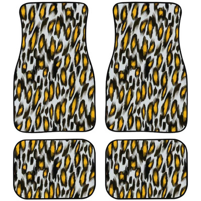 Autós padlószőnyegek Leopard Leopard Print Animal szőnyegpadlószőnyegek autókhoz, autó belső dekorációs kiegészítők csúszásgátló autóhoz F