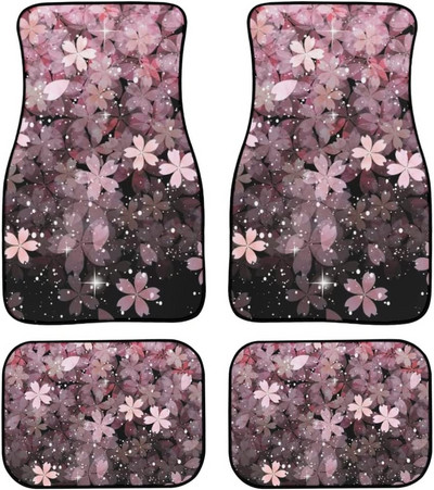 Gyönyörű japán cseresznyevirág/Sakura Print szőnyegpadló-elülső és hátsó betétkészlet autólimuzin SUV Truck-Universa számára