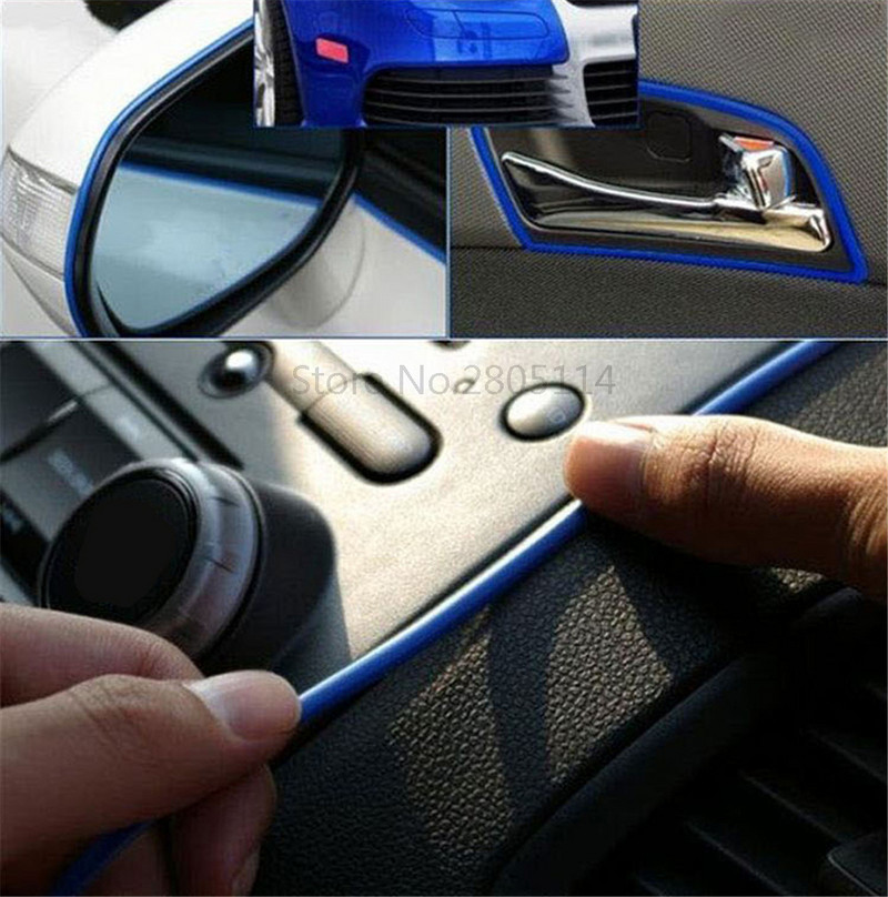 5M Ață pentru stilul mașinii Autocolante decorative pentru interior Mărci Decalcomanii Decorații Benzi 3D Autocolante pe Accesorii auto Stil auto