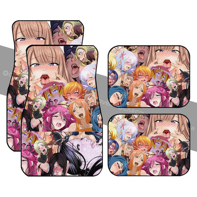 Ahegao Yaoi autós padlószőnyegek egyedi autóbelső kiegészítők 4 db-os csomag
