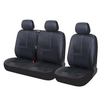 Двойно предно покритие за кола и луксозни кожени тежкотоварни задни 1+2 калъфи за седалки Универсални за повечето микробуси/джипове/камиони, за Suzuki Liana