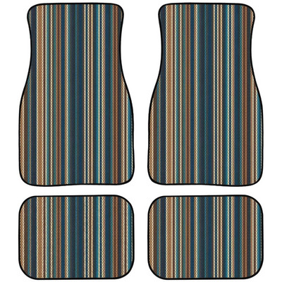 Autóbelső Vintage Stripe Design Kiegészítők Padlószőnyeg Univerzális gumi autós lábszőnyeg BMW E36 E39 E46 E60 F10 F15 modellhez
