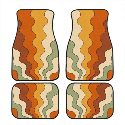 Autóbelső Vintage Stripe Design Kiegészítők Padlószőnyeg Univerzális gumi autós lábszőnyeg BMW E36 E39 E46 E60 F10 F15 modellhez