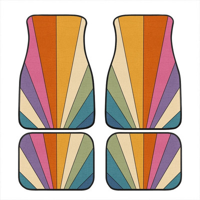 Autóbelső Vintage Stripe Design Kiegészítők Padlószőnyeg Univerzális gumi autós lábszőnyeg BMW E36 E39 E46 E60 F10 F15 modellhez
