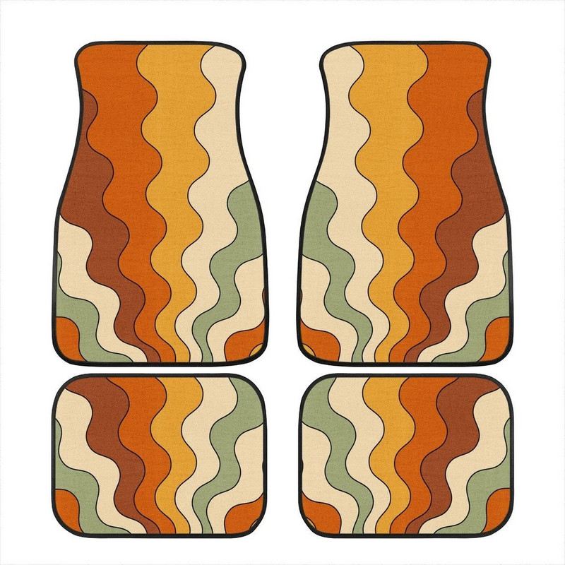 Autóbelső Vintage Stripe Design Kiegészítők Padlószőnyeg Univerzális gumi autós lábszőnyeg BMW E36 E39 E46 E60 F10 F15 modellhez