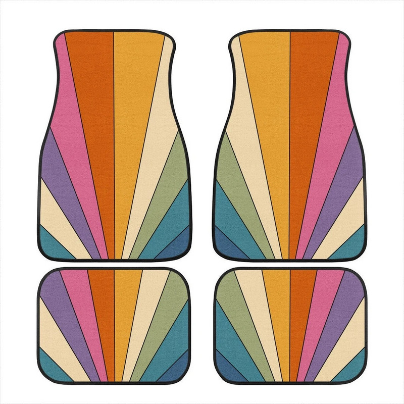 Autóbelső Vintage Stripe Design Kiegészítők Padlószőnyeg Univerzális gumi autós lábszőnyeg BMW E36 E39 E46 E60 F10 F15 modellhez