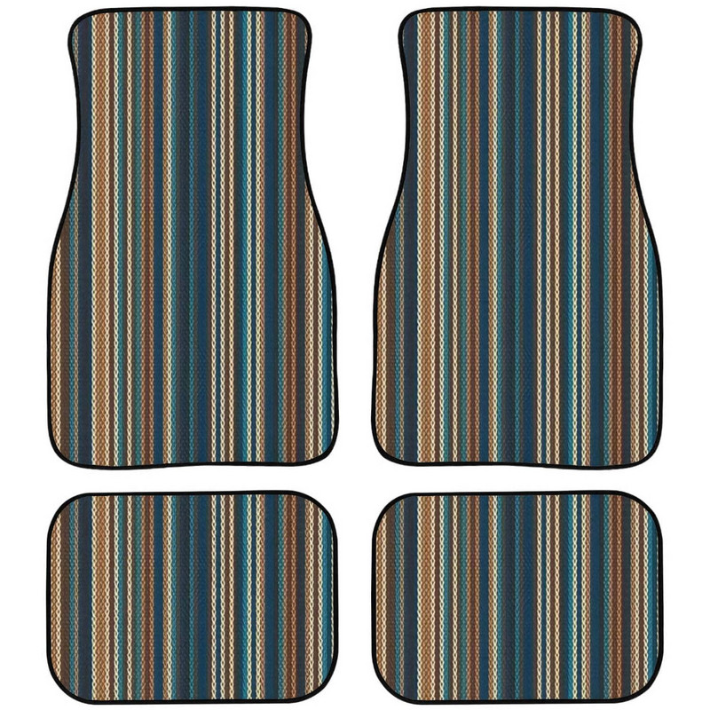 Autóbelső Vintage Stripe Design Kiegészítők Padlószőnyeg Univerzális gumi autós lábszőnyeg BMW E36 E39 E46 E60 F10 F15 modellhez