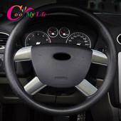 Színes My Life 4db/szett Rozsdamentes acél autó kormánykerék panel flitter borító burkolat Ford Focus 2 Mk2 2005-2012 tartozékokhoz