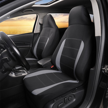 Καλύμματα Καθισμάτων Αυτοκινήτου Γκρι και Μαύρο Universal 2τμχ Μπροστινό Bucket Seat For Volkswagen Passat B6 For Skoda octavia Για peugeot 308