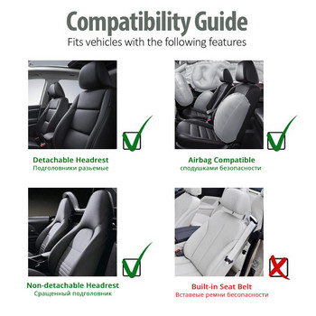 Universal Fit Sporty Cloth Πλήρες σετ Καλύμματα καθισμάτων αυτοκινήτου 100% αναπνεύσιμο εσωτερικό αυτοκινήτου Κατάλληλο για αυτοκίνητο, φορτηγό, σεντάν, φορτηγά, SUV