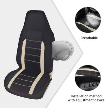Универсален спортен плат Пълен комплект калъфи за столчета за кола 100% дишащ автомобилен интериор Подходящ за кола, камион, седан, ванове, SUV