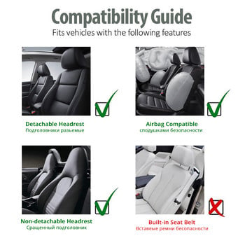 Πολυτελές κάλυμμα καθίσματος αυτοκινήτου από συνθετικό δέρμα Πλήρες σετ Αερόσακοι Συμβατοί και σπαστό κάλυμμα πάγκου Universal Auto καλύμματα για TOYOTA για KIA
