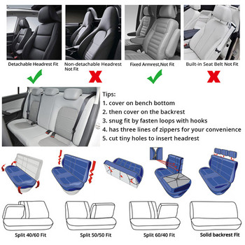 AUTOYOUTH Universal κάλυμμα καθισμάτων αυτοκινήτου Πολυεστερικό ύφασμα Καλύμματα καθισμάτων αυτοκινήτου Κάλυμμα καθισμάτων αυτοκινήτου Προστατευτικό καθίσματος οχήματος