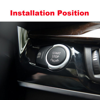 Στυλ αυτοκινήτου για BMW X3 X4 X5 X6 F25 F26 F15 F16 Κάλυμμα κουμπιού εκκίνησης κινητήρα Αξεσουάρ διακόπτη STOP (Επιλογή αριστερού και δεξιού)