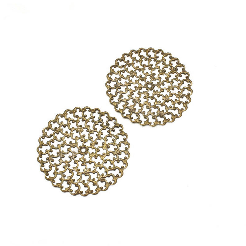 JXMYLAI 10 DB 47mm divatos fém réz antik bronz üreges virágok csatlakozók varázs ékszerkészítéshez