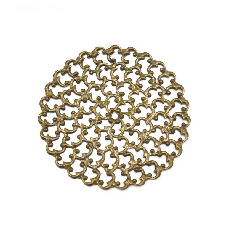 JXMYLAI 10 DB 47mm divatos fém réz antik bronz üreges virágok csatlakozók varázs ékszerkészítéshez