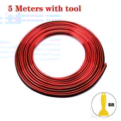 5M univerzális autós díszlécek flexibilis vonala, speciálisan belső módosításokhoz, ajtórésekhez, műszerfal, beépített fényes csíkok