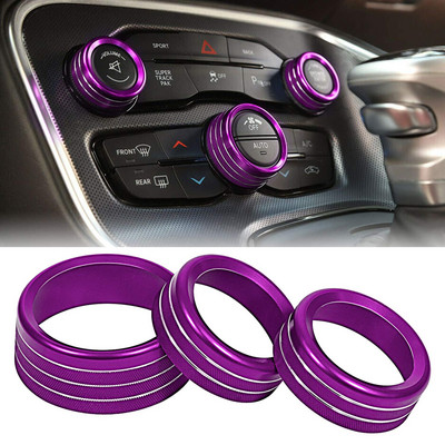 Poklopac ručice prekidača gumba za zvuk prstena klima uređaja Za dodatnu opremu za dodge challenger Punjač Ukrasni poklopac 2015.-2020.
