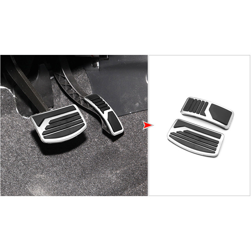 Rozsdamentes acél autópedálok Mitsubishi ASX Outlander Eclipse Cross Pajero Lancer EX AU LHD 2012 - 2020 automatikus pedálburkolathoz