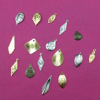 50 τεμ / παρτίδα Metal Crafts DIY κοσμήματα Findings charms μενταγιόν σταγόνες Αυτί Αλυσίδα χεριού Αξεσουάρ κολιέ