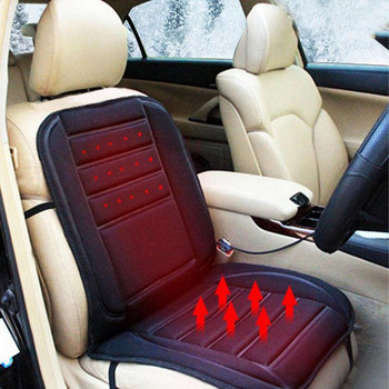 Θερμαινόμενο κάλυμμα καθίσματος αυτοκινήτου 12 V Θερμαινόμενο ηλεκτρικό μαξιλάρι καθίσματος αυτοκινήτου Ζεστό μαξιλάρι καθίσματος χειμερινού ταξιδιού για οδηγό Μαύρο