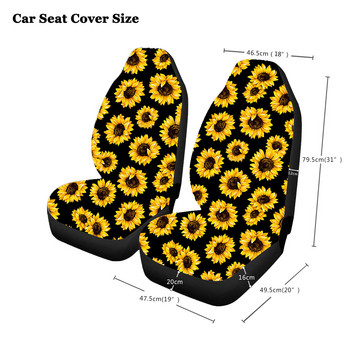 INSTANTARTS Нови стилни ръчно рисувани цветя от хибискус Универсални калъфи за столчета за кола Нехлъзгащи се калъфи за интериорни седалки на автомобила Меки калъфи за седалки
