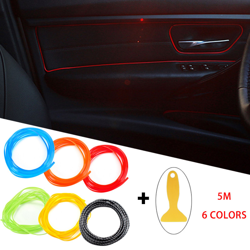 Dizajn automobila 5M/kom Univerzalni DIY Fleksibilni ukrasi interijera Ukrasne letvice Naljepnice rubova automobila DIY Auto pribor