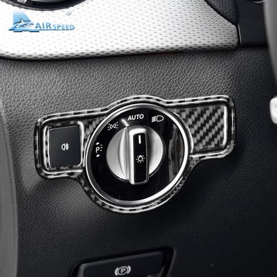 Brzina zraka Naljepnice prekidača prednjih svjetala od ugljičnih vlakana za Mercedes Benz ABCEG klasu CLA GLA GLE GLK GL Dodatna oprema Prekrivač automobila