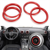 Audi A3 8V S3 RS3 2014-2019 Gaisa centra konsoles ventilācijas atveres apdares iekšējā gredzena pārsega Sportback sedana salona automašīnas piederumi