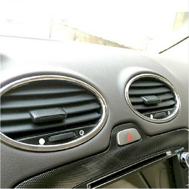 Car Styling 6 DB légkondicionáló kimenet dekoráció Ford Focus 2-höz 2005 2006 2007 2008 2009 2010 2011-2013 autótartozékok