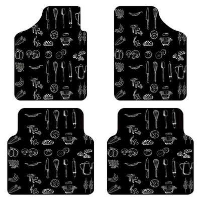 Covoraș universal pentru podea auto Set complet de 4 covoare pentru podea față și spate de protecție Auto SUV Camioane Van Sedan Cauciuc