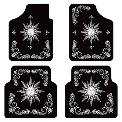 Covoraș universal pentru podea auto Set complet de 4 covoare pentru podea față și spate de protecție Auto SUV Camioane Van Sedan Cauciuc