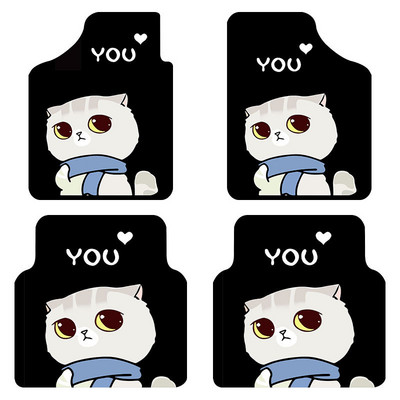 Covoraș universal pentru podea auto Set complet de 4 covoare pentru podea față și spate de protecție Auto SUV Camioane Van Sedan Cauciuc