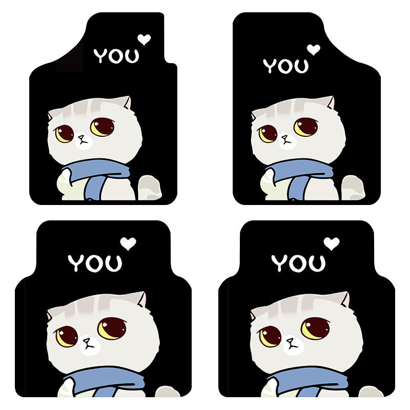 Covoraș universal pentru podea auto Set complet de 4 covoare pentru podea față și spate de protecție Auto SUV Camioane Van Sedan Cauciuc