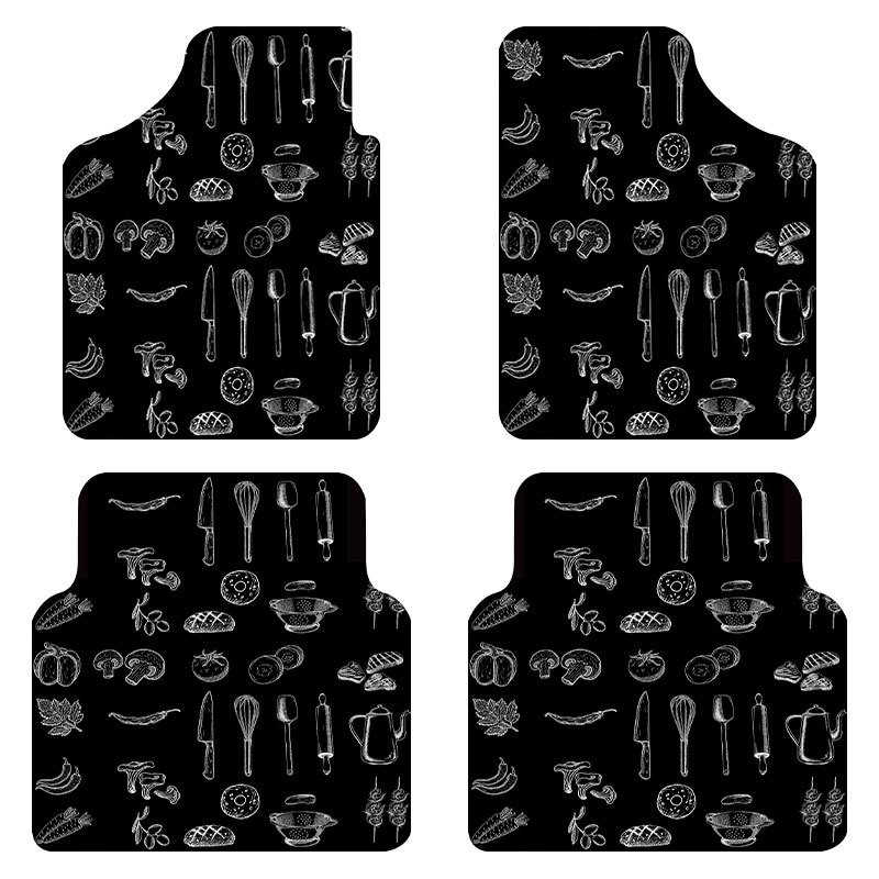 Covoraș universal pentru podea auto Set complet de 4 covoare pentru podea față și spate de protecție Auto SUV Camioane Van Sedan Cauciuc