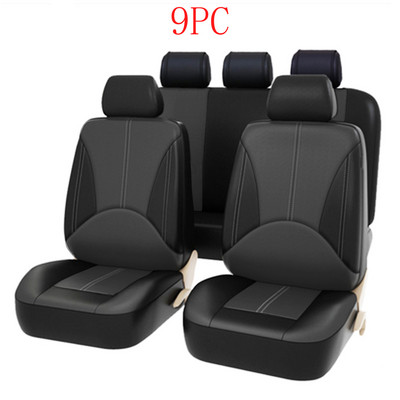 2PC 4PC 9PC PU ādas automašīnas sēdekļa pārsega aizsargs zīmola spilvens priekšējam aizmugurējam aizmugurējam sēdekļa sēdekļa atbalstam Automātiskie pārsegi Paklāja spilventiņš Pretslīdes