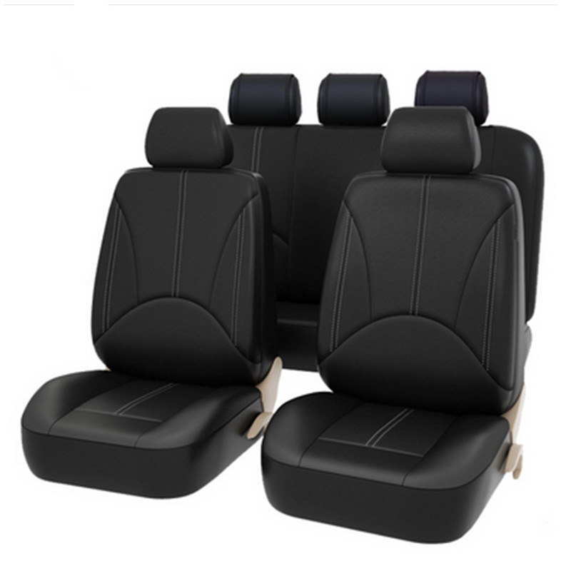 2PC 4PC 9PC PU bőr autó üléshuzat védő márka párna első hátsó hátsó üléstámasz üléstámasz Automatikus huzatok Mat Pad Csúszásgátló